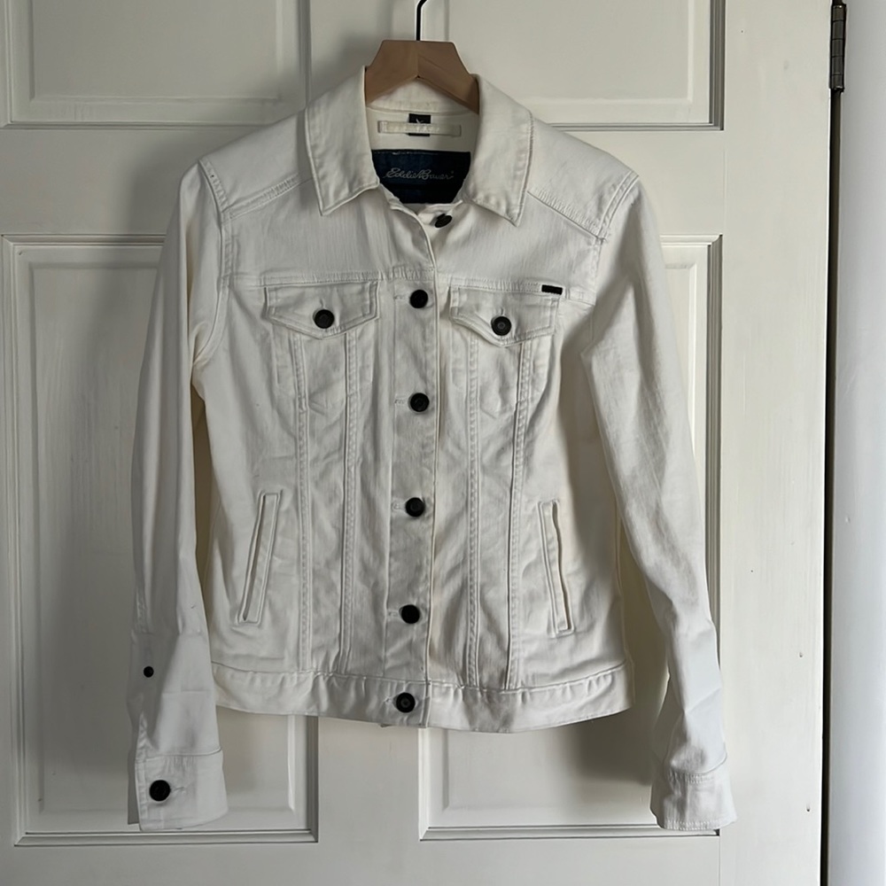 Eddie Bauer white denim jacket